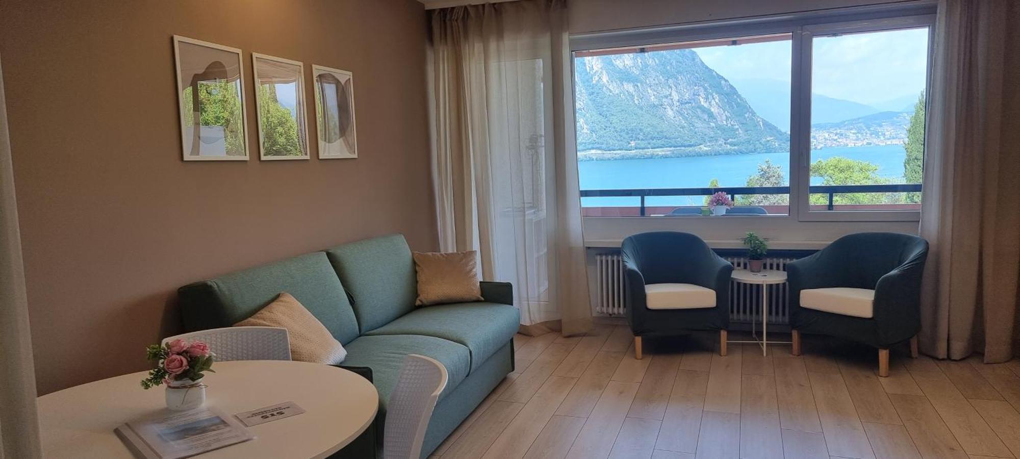 Bianca Apartment Bissone Luaran gambar